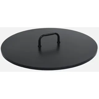 sweeek - Deckel für Feuerschale Stahl 80 cm - Schwarz - Schwarz