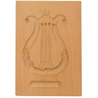 Städter 841192 Springerles- Model "Harfe" Backform, Holz, 8 x 5,5 x 3 cm,