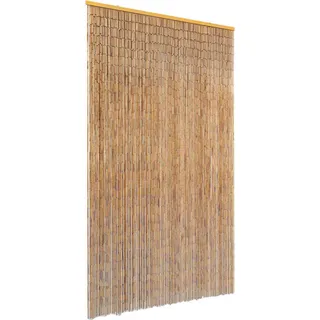 The Living Store Insektenschutz Türvorhang Bambus 120 x 220 cm - Braun