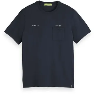 Scotch & Soda Herren T-Shirt Washed Crewneck 155411-0005 M - Antra - M