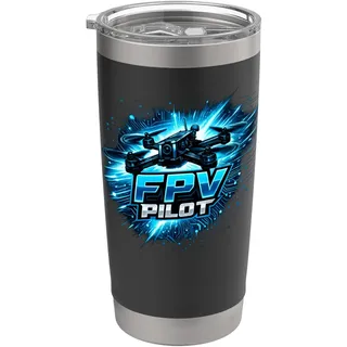 FPV Pilot Quad Drohne Pilot Freestyle Racing Geschenk Doppelwandiger Edelstahl-Thermobecher