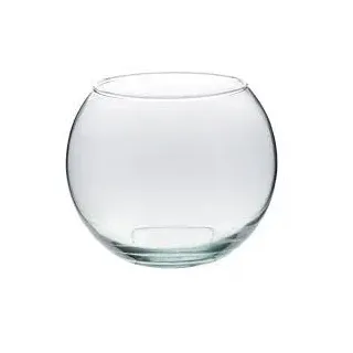 Oberstdorfer Glashütte Kugelvase XXL Klarglas Bubble Vase Übergroße runde Vase mundgeblasen Höhe ca. 34 cm und Durchmesser 40 cm groß Oppening ca 23 cm gestaltet