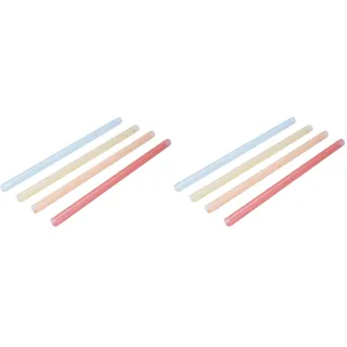 FACKELMANN Mehrweg Trinkhalme – Wiederverwendbare Trinkhalme für Smoothies, Milchshakes und Bubble Tea, 30-tlg Set - Spülmaschinengeeignet, Blau,apricot,rosa,gelb (Packung mit 2)