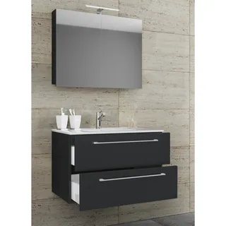 VCM my bath Badmöbel-Set Badinos 914334 schwarz 80,0 x 46,0 x 50,0 cm