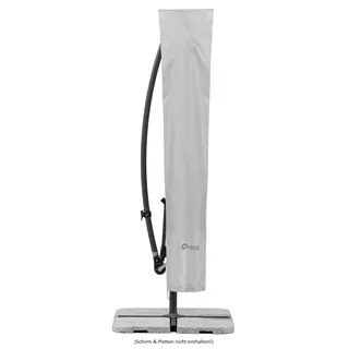 Schneider Schirmhülle für Ampelschirme Polyester 206 x 35/38 cm Silbergrau