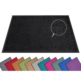 HANSE HOME Fußmatte (S-XXL) 120x180cm – 12 Farben – Fussmatte Outdoor Schmutzfangmatte Türmatte Waschbar & Wetterfest rutschfest für Eingangsbereich & Außenbereich – Schwarz