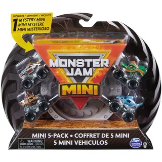 Monster Jam 5er-Pack Monster Truck, offizielle Packung mit 5 Mini-Spielzeugautos, Maßstab 1:87-6066965, Spielzeug für Kinder ab 3 Jahren