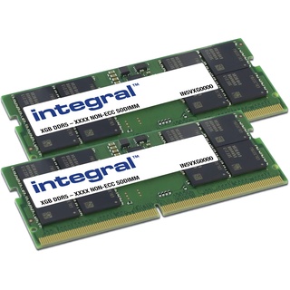 Integral 16GB (2 x 8GB) DDR5 RAM 4800MT/s SODIMM Laptop/Notebook/MacBook PC5-38400 Memory | RAM DDR5 | DDR 5 | Arbeitsspeicher DDR5