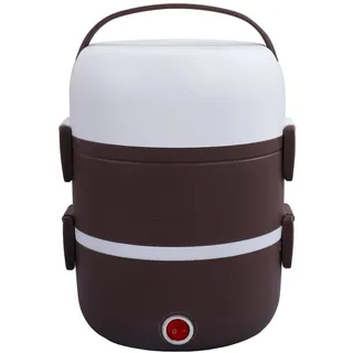 Dreistöckige Elektrische Lunchbox, 1,2 Liter Heizung Bento Lunchbox, Speisenwärmer Heizung 3 Schichten Warmhaltebehälter, Thermo Lunch Box Brotdose Lebensmittel Wärmer Reiskocher Warmhalter Box