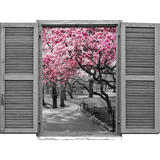 Queence »Park« Wandsticker, Wandbild, selbstklebend, 3D, Fenster,