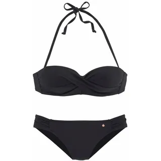 s.Oliver Bügel-Bandeau-Bikini Damen schwarz Gr.34 Cup B