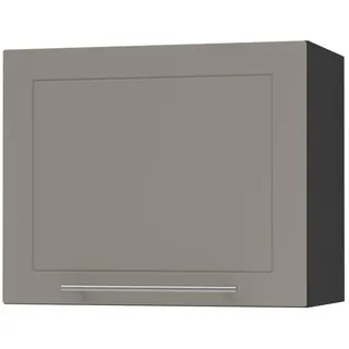 Feldmann-Wohnen Klapphängeschrank Kvantum W8/60 Beige Matt / Schwarz Matt 60 / 32,5 / 50cm , Beige, Schwarz , Holzwerkstoff , 1 Fächer , Rechteckig , 60x50x32.5 cm , Küchen, Küchenmöbel, Küchenschränke, Küchenoberschränke