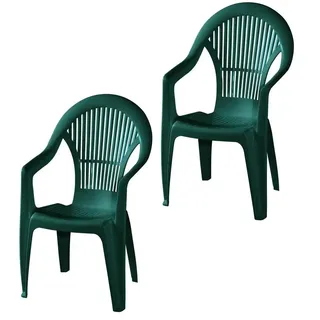 PROGARDEN Gartensessel Set 56 x 58 x 94 cm grün 2 St.