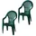 Gartensessel Set 56 x 58 x 94 cm grün 2 St.