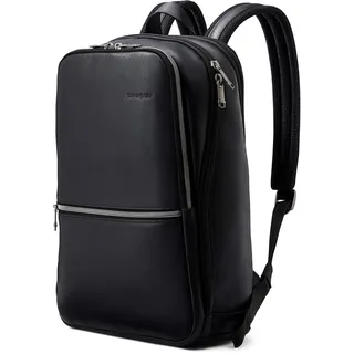 Samsonite Klassischer schlanker Leder-Rucksack