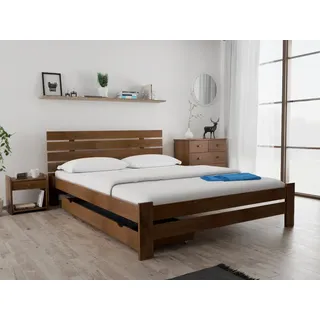 Hochbett Paris 120 x 200 cm, Eiche Matratze: Matratze Coco Maxi 19 cm, Lattenrost: Mit Lamellenrost