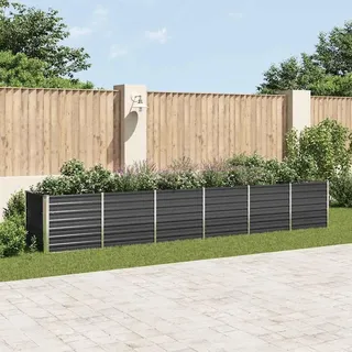 vidaXL Garten-Hochbeet verzinkter Stahl 480 x 80 x 77 cm Anthrazit