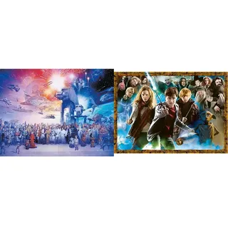 Ravensburger Puzzle 16701 - Star Wars Universum & 15171 - Der Zauberschüler Harry Potter - 2x1000 Teile Puzzle für Erwachsene und Kinder ab 14 Jahren