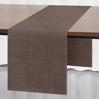 Myir JUN Tischläufer Tischläufer Modern PVC abwaschbar Outdoor | Hitzebeständig für Häuser Esszimmer Restaurants Hotels Party Tischdeko Dekoration 30 x 183 cm (Brown 2)