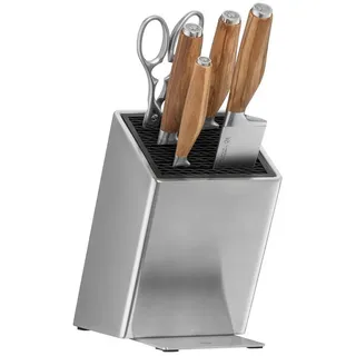WMF Messerblock »Grand Wood« 6 Stk. 6-teilig, Olivenholzgriffe, Spezialklingenstahl, perfekt ausbalanciert, braun