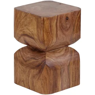 Wohnling Beistelltisch Braun Sheesham 30 x 30 x 45 cm