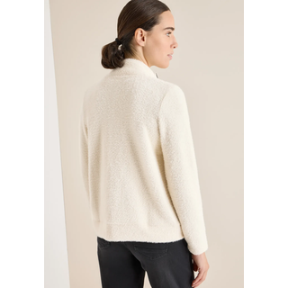 Strickjacke CECIL, Damen, Gr. M (40), light greige, Strick, Obermaterial: 65% Polyamid, 23% Polyester, 12% Viskose, Strukturmuster, regular fit normal, ohne Ausschnitt, Strickjacken Strickjacke, mit Taschen