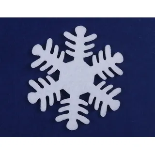 YYCRAFT 20 Filz-Schneeflocken für Weihnachtsdekorationen, Ornamente, 8,9 cm, Weiß