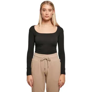 Urban Classics Organic Langarm-body - Black - S
