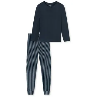 SCHIESSER uncover by SCHIESSER Pyjama UNCOVER Nightwear 2 tlg) schlafanzug schlafmode bequem blau 44