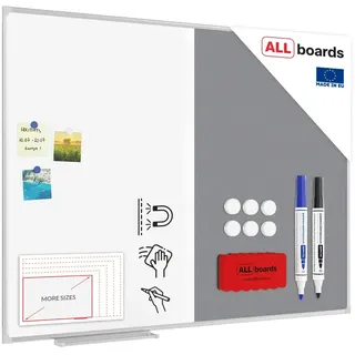 ALLboards Whiteboard-Pinnwand 120,0 x 90,0 cm Textil weiß