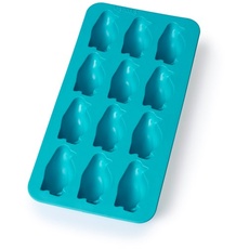 Lékué Eismaschine Ice cube tray Penguin turquoise w/lid