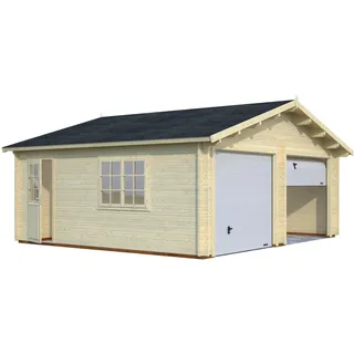 Palmako Doppelgarage 5,75 x 5,10 m naturbelassen
