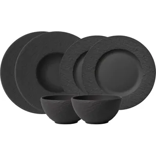 Villeroy & Boch Manufacture Rock Tafelservice 6-tlg. schwarz