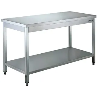 Saro Edelstahltisch, mit Unterblatt - 700 mm Tiefe, 600mm
