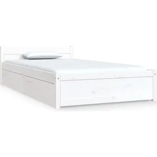 vidaXL Bett mit Schubladen Weiß 100x200 cm