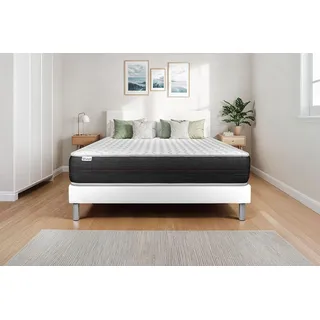 Matratzenset VITAL SPRING 90 x 200 cm Bettrahmen Kit weiß - Weiß