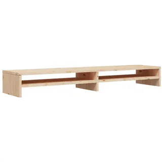 vidaXL Monitorständer 100x24x13 cm Braun/Massivholz