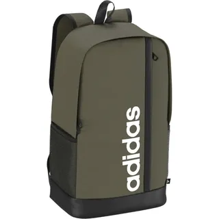 Adidas, Linear Bp, Rucksack, Fokus Oliv/Schwarz/Weiß, Ns, Unisex-Erwachsener
