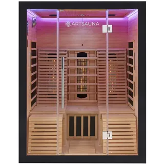 Artsauna Infrarotkabine Helsinki 150 mit Dual Technologie, - Schwarz
