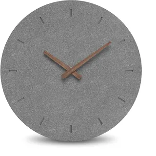 Cander Berlin MNU 6130 S Designer Wanduhr Beton lautlos geräuschlos leise 30,5 cm - kein nerviges Ticken
