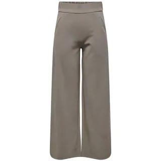 JDY Damen Weit Geschnittene Stoffhose | Schlupf Marlene Hose JDYLOUISVILLE | Culotte Palazzo Pants, Farben:Taupe, Größe:XL / 30L