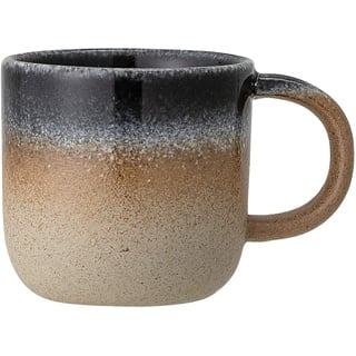 Bloomingville Aura Tasse, Blau/Braun, Porzellan, Maße: D8xH7,5 cm, Inhalt 200 ml, Spülmaschinengeeignet, 82047390