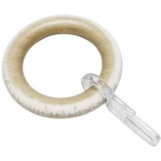 GARDINIA Holz-Ringe Country, Ø 25 mm, Castell Eiche 10-er Pack