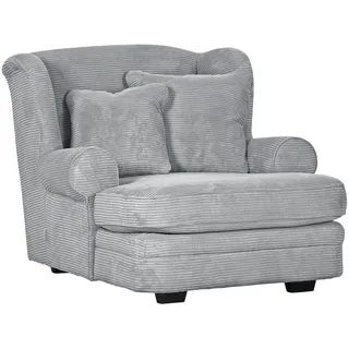 Ambia Home Xxl-Sessel , Hellgrau , Textil , Buche , massiv , Füllung: Schaumstoff,Schaumstoff , 121x100x140 cm , Stoffauswahl , Wohnzimmer, Sessel, XXL-Sessel