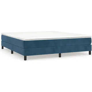 vidaXL Boxspringbettgestell Dunkelblau 180x200 cm Samt