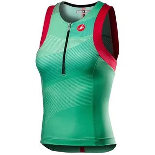 Castelli ärmelloses Triathlon-trikot - Multicolour / Jade Green - S