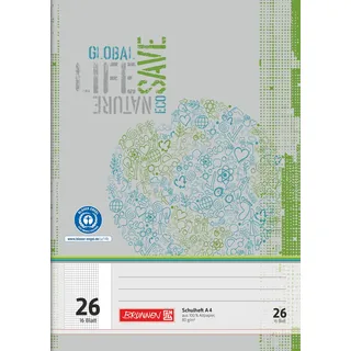 Brunnen Schulheft A4 16 Blatt Recyclingpapier 104412601
