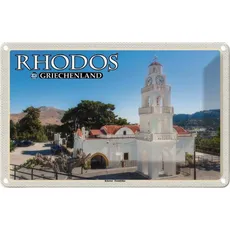 Blechschild 20x30 cm - Rhodos Griechenland Kloster Tsambika