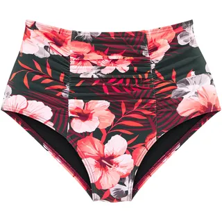 LASCANA Highwaist-Bikini-Hose "Loria" mit Shaping-Effekt, oliv, orange