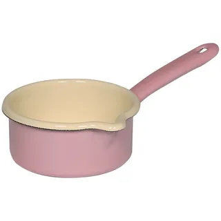 Riess, 0035-006, Stielkasserolle mit großem Ausguss ø 12cm, BUNT PASTELL, Emaille, Vol. (rec.): 0,5 Liter, Made in Österreich, LBH: 25,4x15,1x8,1cm, 0,355kg, Induktionskocher kompatibel, Ofenfest